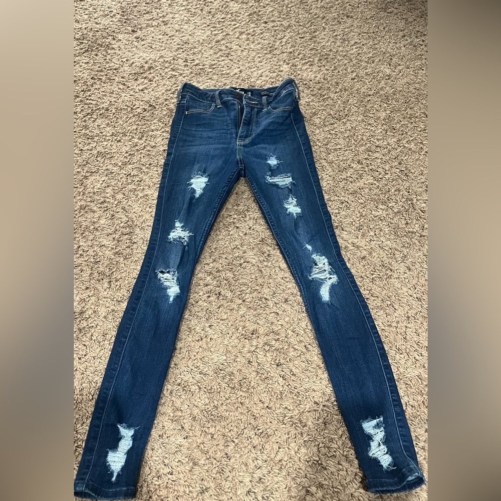 Hollister Ripped Skinny Jeans Size 0R